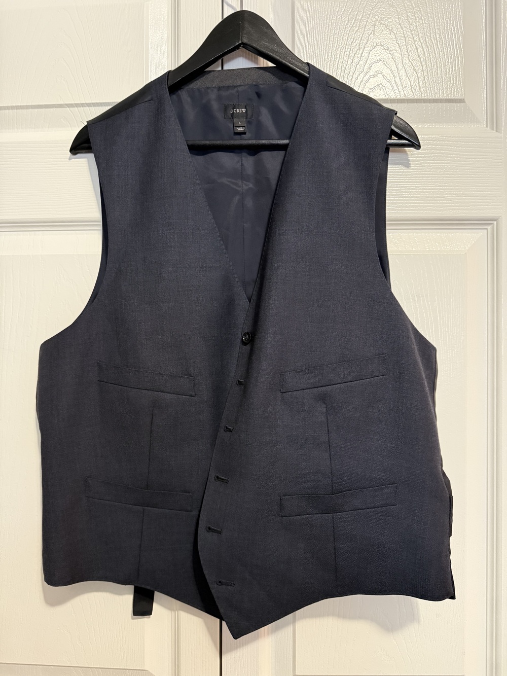 J.Crew Men's Ludlow Slim-Fit Wool Suit Vest Waistcoat Navy